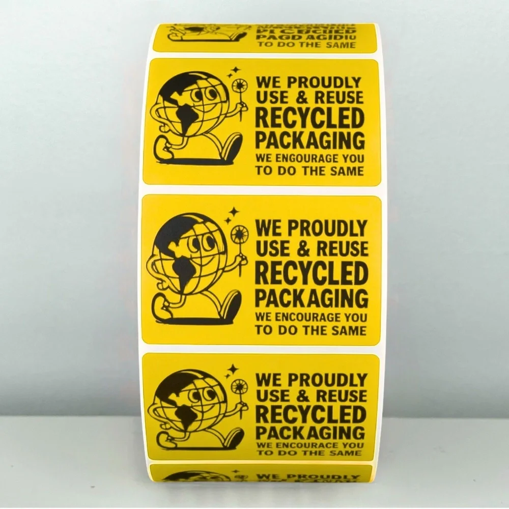 Recycled Packaging Stickers – Eco Friendly Labels for Shipping and Orders
